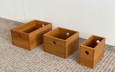 Grüne Erde Holzboxen Eiche